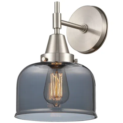 Innovations Lighting Caden 11" High Satin Nickel Sconce W/ Plated Smoke Shade