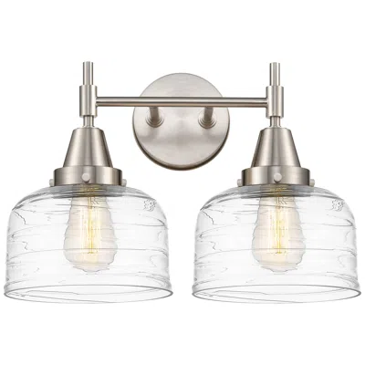 Innovations Lighting Caden 17" Wide 2 Light Satin Nickel Bath Vanity Light W/ Deco Swirl Sh