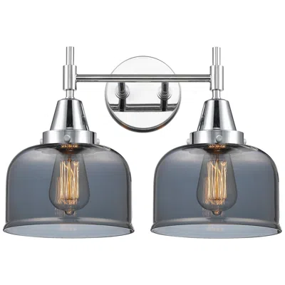 Innovations Lighting Caden 17"w 2 Light Polished Chrome Bath Vanity Light W/ Plated Smoke S