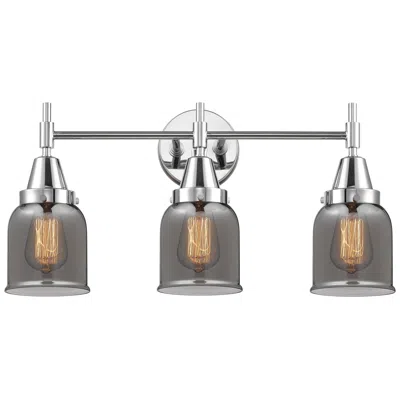 Innovations Lighting Caden 23"w 3 Light Polished Chrome Bath Vanity Light W/ Plated Smoke S