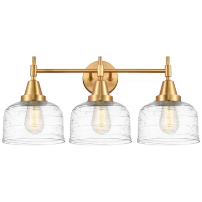 Innovations Lighting Caden 26" Wide 3 Light Gold Bath Vanity Light W/ Deco Swirl Shade