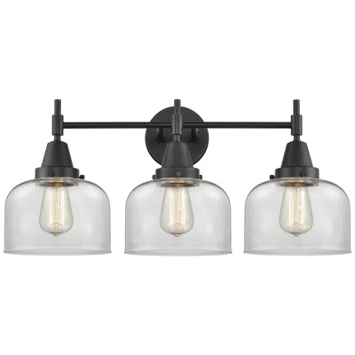 Innovations Lighting Caden 26" Wide 3 Light Matte Black Bath Vanity Light W/ Clear Shade