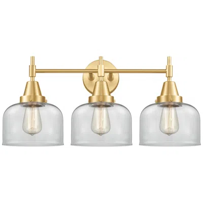 Innovations Lighting Caden 26" Wide 3 Light Satin Gold Bath Vanity Light W/ Clear Shade