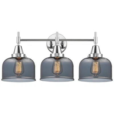Innovations Lighting Caden 26"w 3 Light Polished Chrome Bath Vanity Light W/ Plated Smoke S