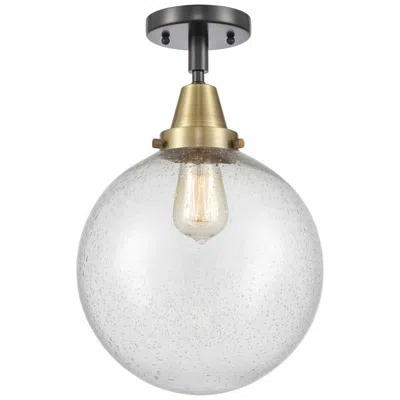 Innovations Lighting Caden Beacon 10" Flush Mount - Black Antique Brass - Seedy Shade