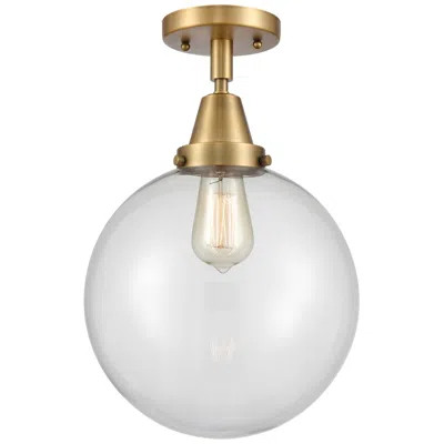 Innovations Lighting Caden Beacon 10" Flush Mount - Brushed Brass - Clear Shade