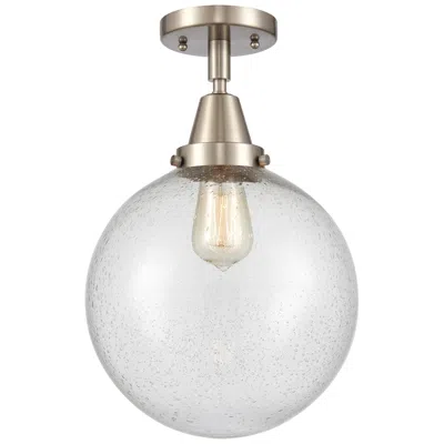 Innovations Lighting Caden Beacon 10" Flush Mount - Brushed Satin Nickel - Seedy Shade