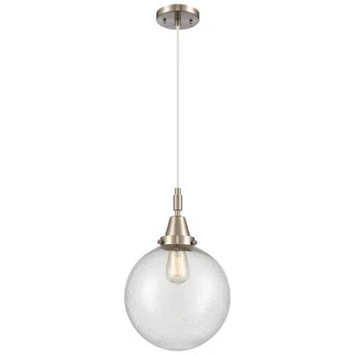 Innovations Lighting Caden Beacon 10"w Brushed Nickel Cord Mini Pendant W/ Seedy Shade