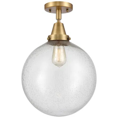 Innovations Lighting Caden Beacon 12" Led Flush Mount - Brushed Brass - Seedy Shade