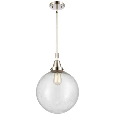 Innovations Lighting Caden Beacon 12" Wide Polished Nickel Stem Hung Mini Pendant W/ Seedy