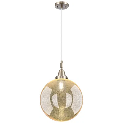 Innovations Lighting Caden Beacon 12"w Brushed Nickel Cord Mini Pendant W/ Mercury Shade