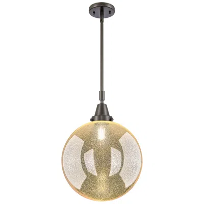 Innovations Lighting Caden Beacon 12"w Oil Rubbed Bronze Stem Mini Pendant W/ Mercury Shade