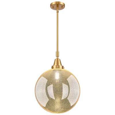 Innovations Lighting Caden Beacon 12"w Satin Gold Stem Hung Mini Pendant With Mercury Shade