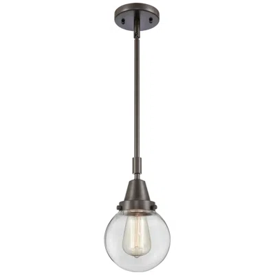 Innovations Lighting Caden Beacon 6" Wide Bronze Stem Hung Mini Pendant W/ Clear Shade