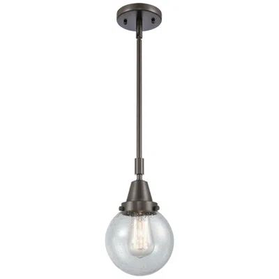 Innovations Lighting Caden Beacon 6" Wide Bronze Stem Hung Mini Pendant W/ Seedy Shade
