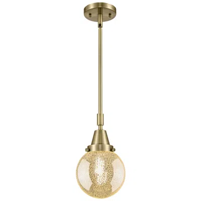 Innovations Lighting Caden Beacon 6"w Antique Brass Stem Mini Pendant With Mercury Shade