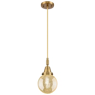 Innovations Lighting Caden Beacon 6"w Brushed Brass Cord Mini Pendant With Mercury Shade
