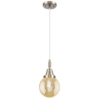 Innovations Lighting Caden Beacon 6"w Satin Nickel Cord Mini Pendant W/ Mercury Shade