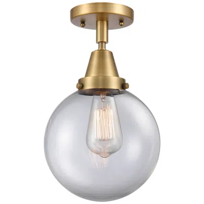 Innovations Lighting Caden Beacon 8" Led Flush Mount - Brushed Brass - Clear Shade