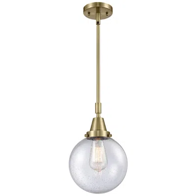 Innovations Lighting Caden Beacon 8" Wide Antique Brass Stem Hung Mini Pendant W/ Seedy Sha