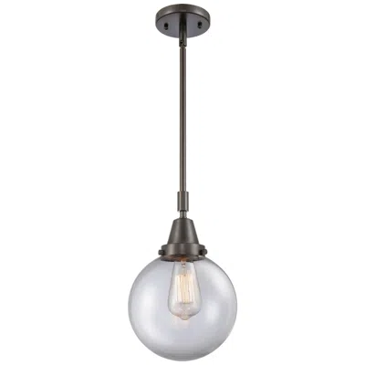 Innovations Lighting Caden Beacon 8" Wide Bronze Stem Hung Mini Pendant W/ Clear Shade