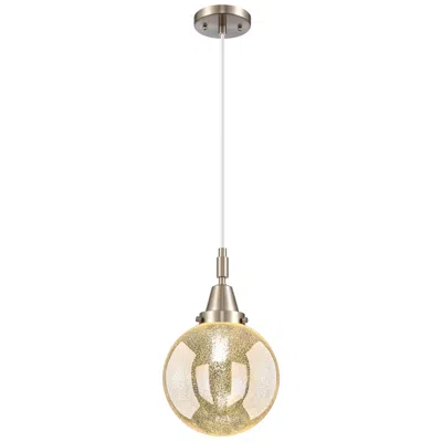 Innovations Lighting Caden Beacon 8"w Brushed Nickel Cord Mini Pendant W/ Mercury Shade