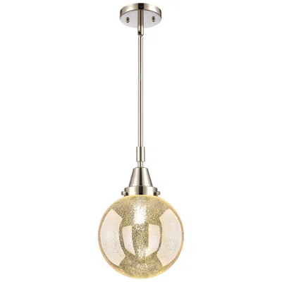Innovations Lighting Caden Beacon 8"w Polished Nickel Stem Mini Pendant With Mercury Shade