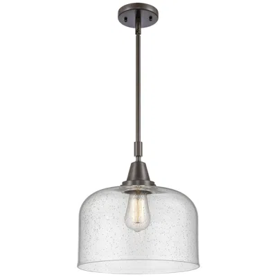 Innovations Lighting Caden Bell 12" Wide Oil Rubbed Bronze Stem Hung Mini Pendant W/ Seedy