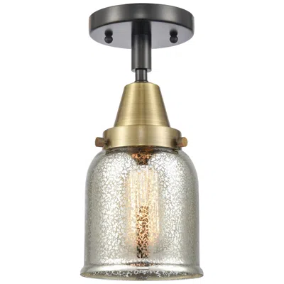 Innovations Lighting Caden Bell 5" Flush Mount - Black Antique Brass - Silver Mercury Shade