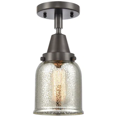 Innovations Lighting Caden Bell 5" Flush Mount - Oil Rubbed Bronze - Silver Mercury Shade