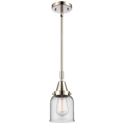 Innovations Lighting Caden Bell 5" Wide Polished Nickel Stem Hung Mini Pendant W/ Clear Sha