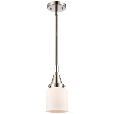 Innovations Lighting Caden Bell 5" Wide Polished Nickel Stem Hung Mini Pendant W/ White Sha