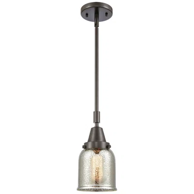 Innovations Lighting Caden Bell 5"w Bronze Stem Hung Mini Pendant W/ Silver Plated Mercury