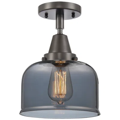 Innovations Lighting Caden Bell 8" Flush Mount - Oil Rubbed Bronze - Plated Smoke Shade