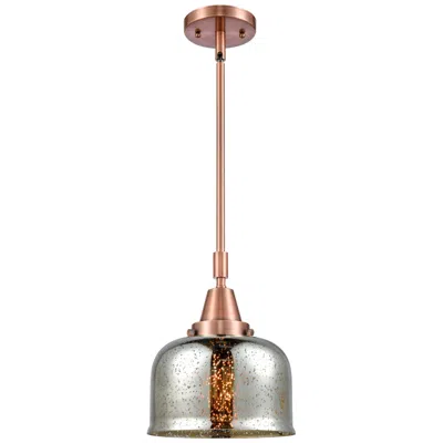 Innovations Lighting Caden Bell 8"w Copper Stem Hung Mini Pendant W/ Silver Plated Mercury