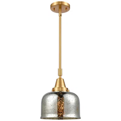 Innovations Lighting Caden Bell 8"w Gold Stem Hung Mini Pendant W/ Silver Plated Mercury Sh