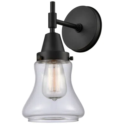 Innovations Lighting Caden Bellmont 11.5" High Matte Black Sconce W/ Clear Shade