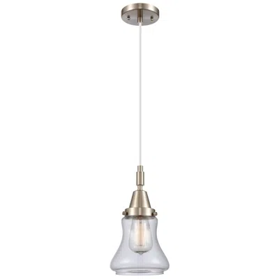 Innovations Lighting Caden Bellmont 6.5"w Brushed Nickel Cord Mini Pendant W/ Clear Shade