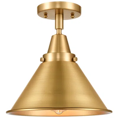 Innovations Lighting Caden Briarcliff 10" Wide Satin Gold Flush Mount With Satin Gold Shade