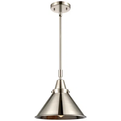Innovations Lighting Caden Briarcliff 10"w Polished Nickel Stem Mini Pendant W/ Nickel Shad