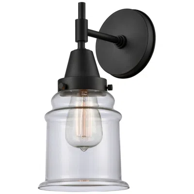 Innovations Lighting Caden Canton 12 1/2" Black And Clear Glass Sconce
