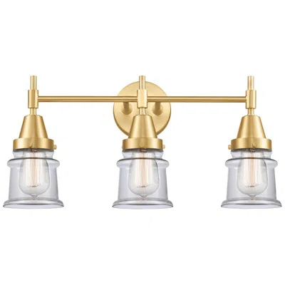 Innovations Lighting Caden Canton 23.25" Wide 3 Light Gold Bath Vanity Light W/ Clear Shade