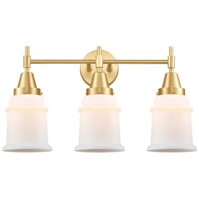 Innovations Lighting Caden Canton 24" Wide 3 Light Gold Bath Vanity Light W/ Matte White Sh