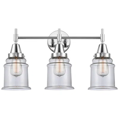 Innovations Lighting Caden Canton 24"w 3 Light Polished Chrome Bath Vanity Light W/ Clear S