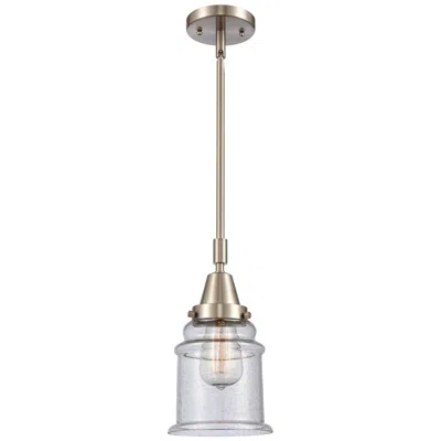 Innovations Lighting Caden Canton 6.5"w Brushed Nickel Stem Hung Mini Pendant W/ Seedy Shad