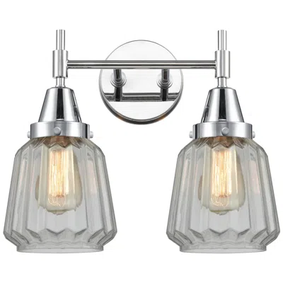 Innovations Lighting Caden Chatham 15.25"w 2 Light Polished Chrome Bath Light W/ Clear Shad