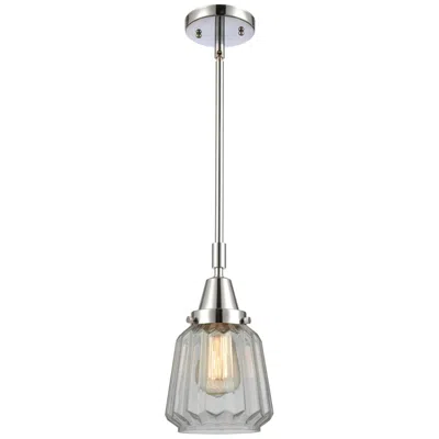 Innovations Lighting Caden Chatham 7" Wide Polished Chrome Stem Hung Mini Pendant W/ Clear