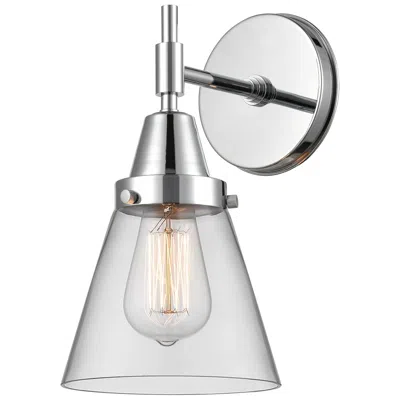 Innovations Lighting Caden Cone 11" High Polished Chrome Sconce W/ Clear Shade