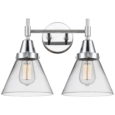 Innovations Lighting Caden Cone 16.75"w 2 Light Polished Chrome Bath Vanity Light W/ Clear