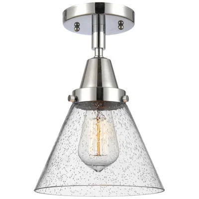 Innovations Lighting Caden Cone 8" Flush Mount - Polished Chrome - Seedy Shade